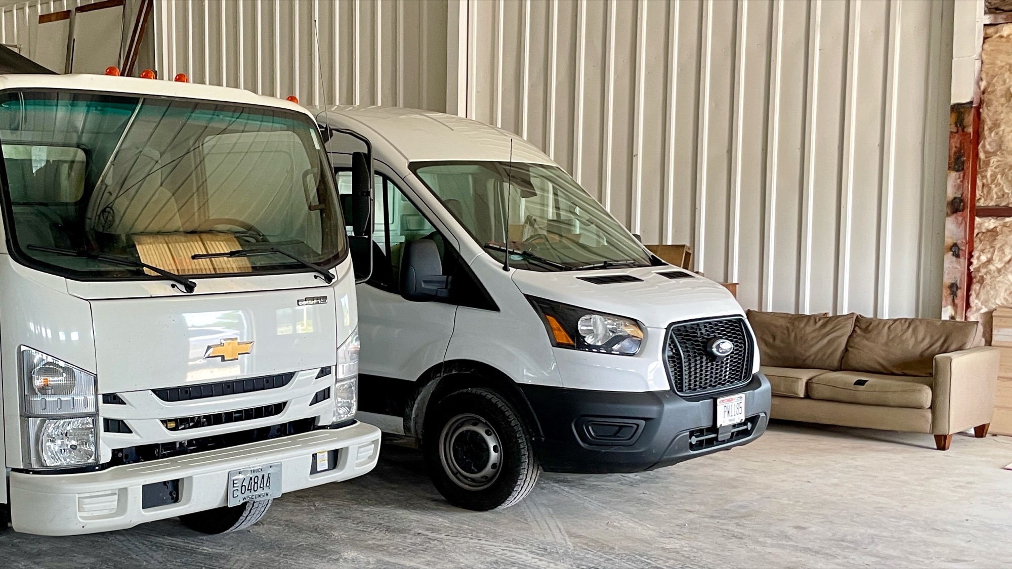 Clear The Clutter trucks ready for a furniture removal job.