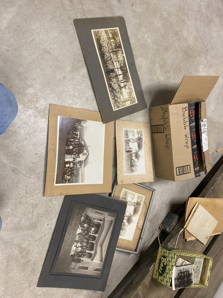Vintage family photographs found during a Clear The Clutter cleanout.